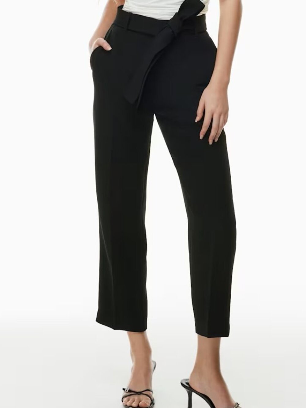 Aritzia Wilfred Tie Front Crepette Ankle Pant Size 4